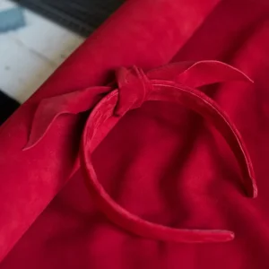 Cerchietto Nodo in pelle rossa
