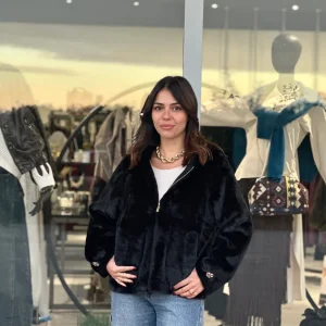 Ecofur con bottoni gioiello