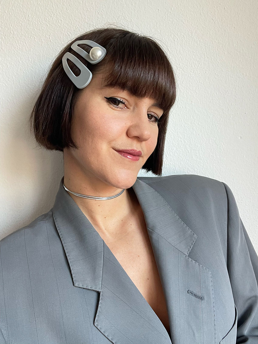 Grey Pearl Clip - immagine 2