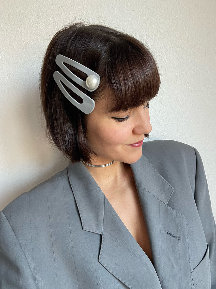 Grey Pearl Clip - immagine 3