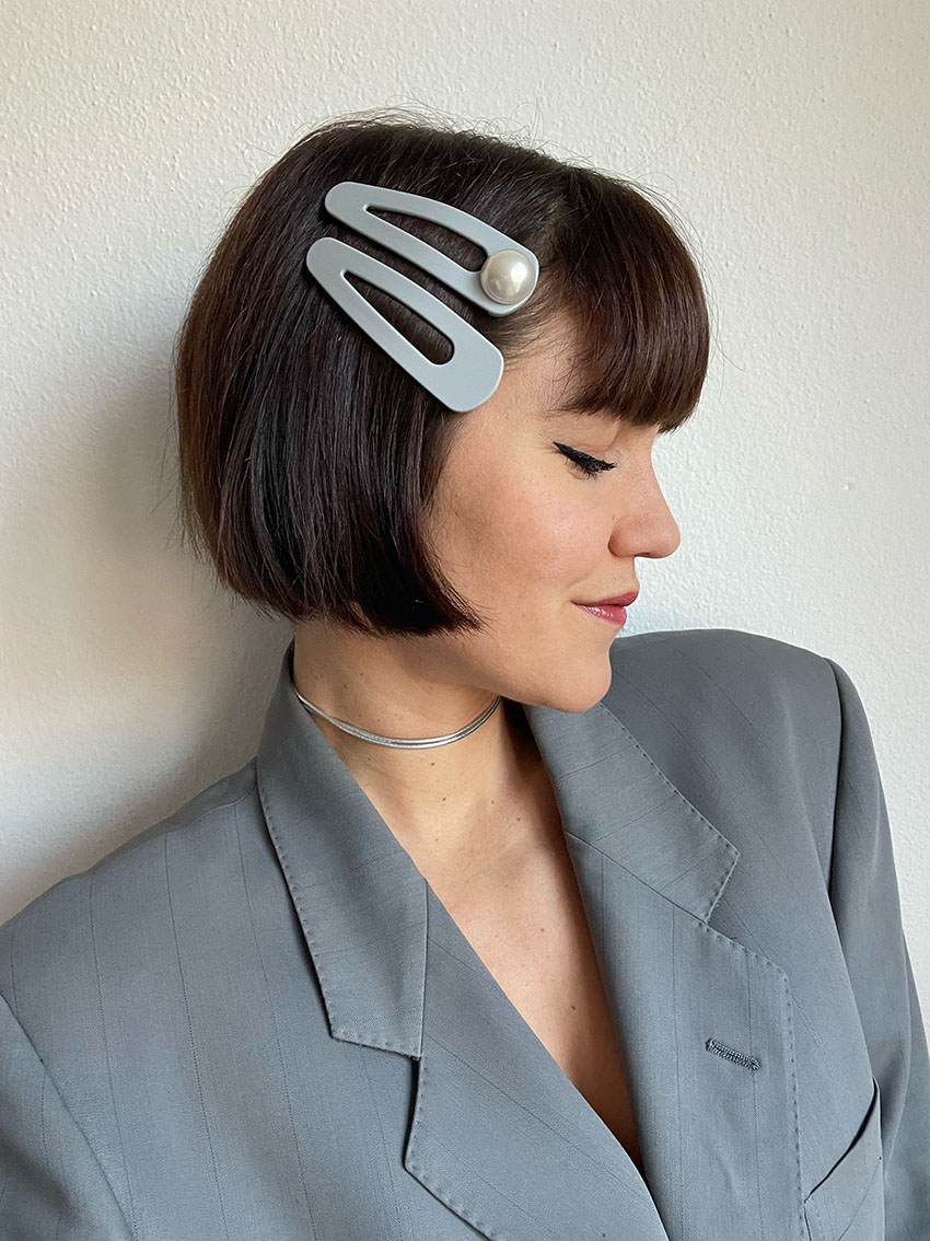 Grey Pearl Clip - immagine 5