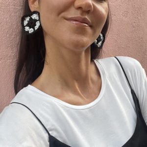 Orecchini Black & Silver Crochet