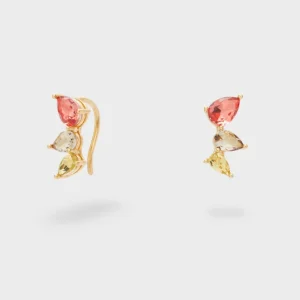 ORECCHINI BRINA ZIRCONI ARANCIO MIX