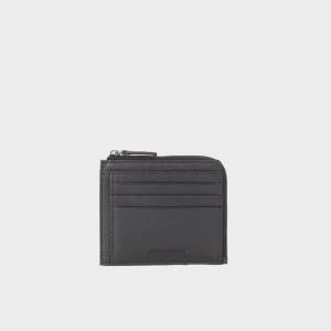 Portacarte con zip Sodaro in pelle