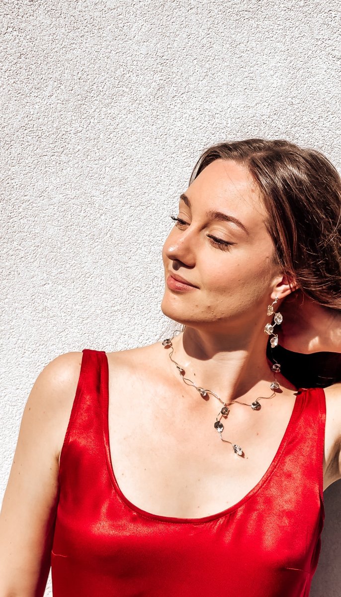 Collana scultura con foglie in argento 925 interamente fatta a mano - immagine 4