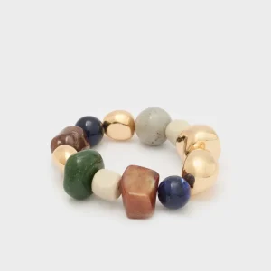 Bracciale elastico con pepite in resina