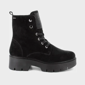 Anfibi in pelle scamosciata con zip interna