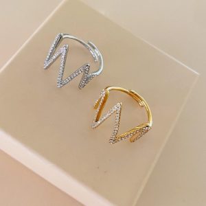 Anello Zigzag Glitter