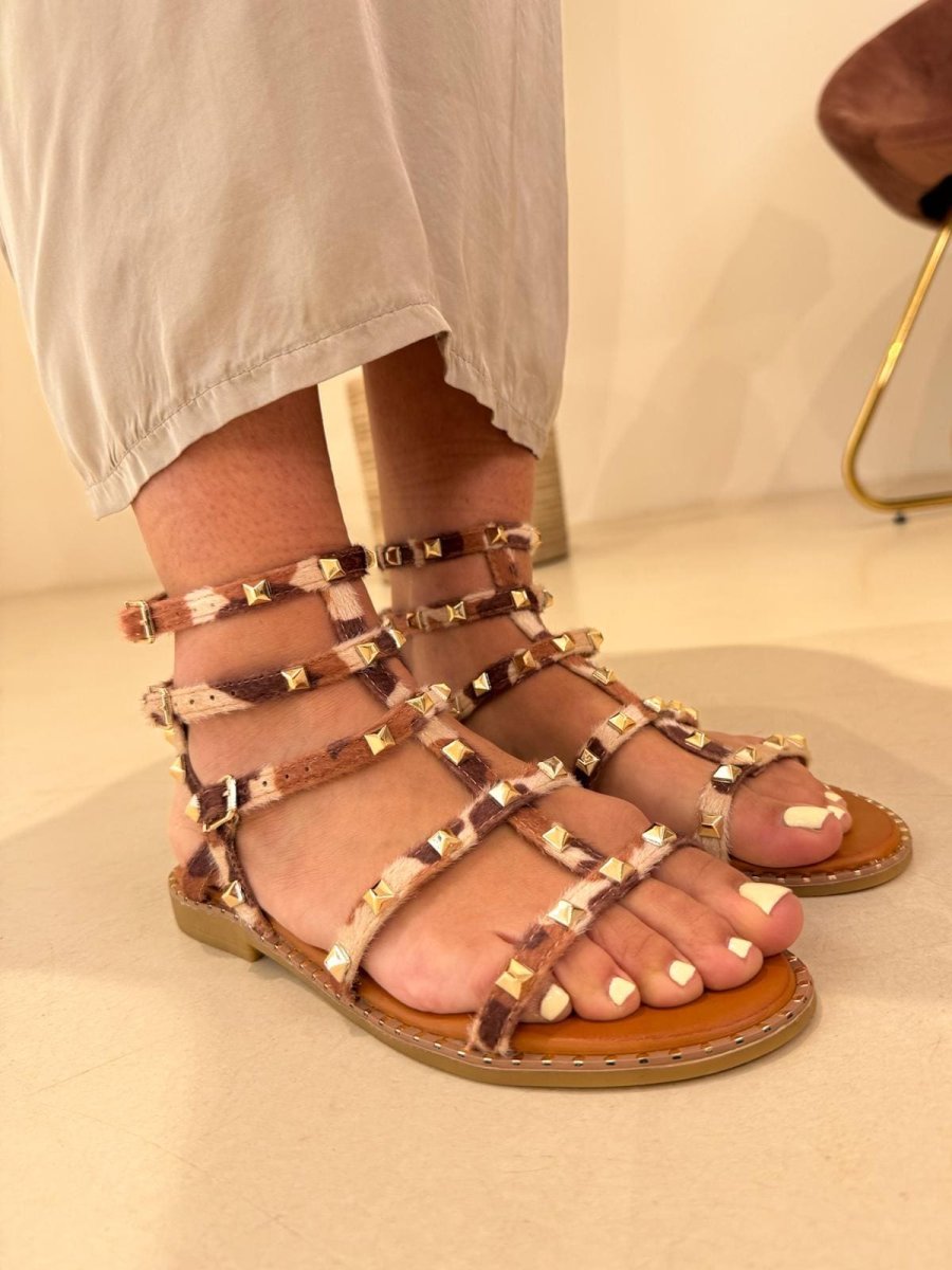 Sandalo Cow Borchietta