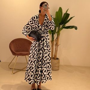 Abito Tanya stampa geometrica