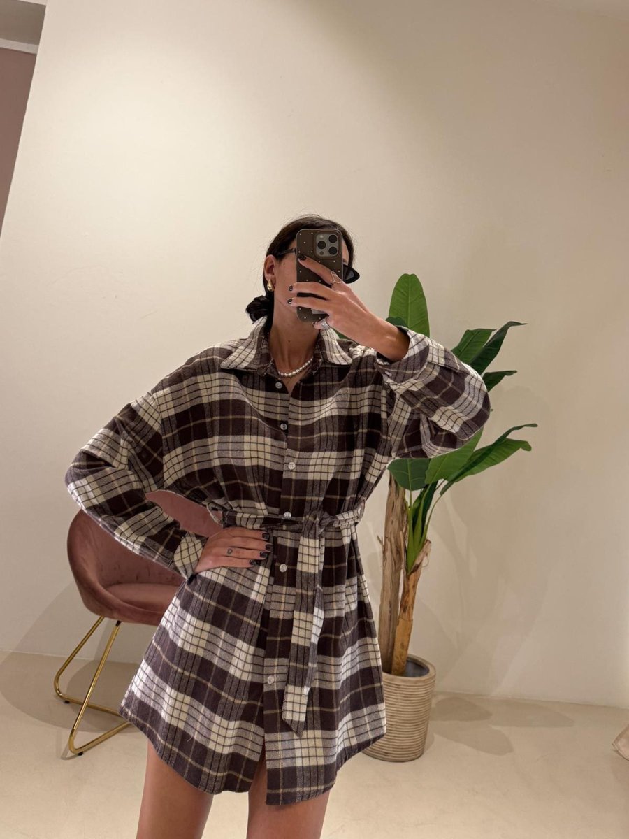 Abito check Brown - immagine 3