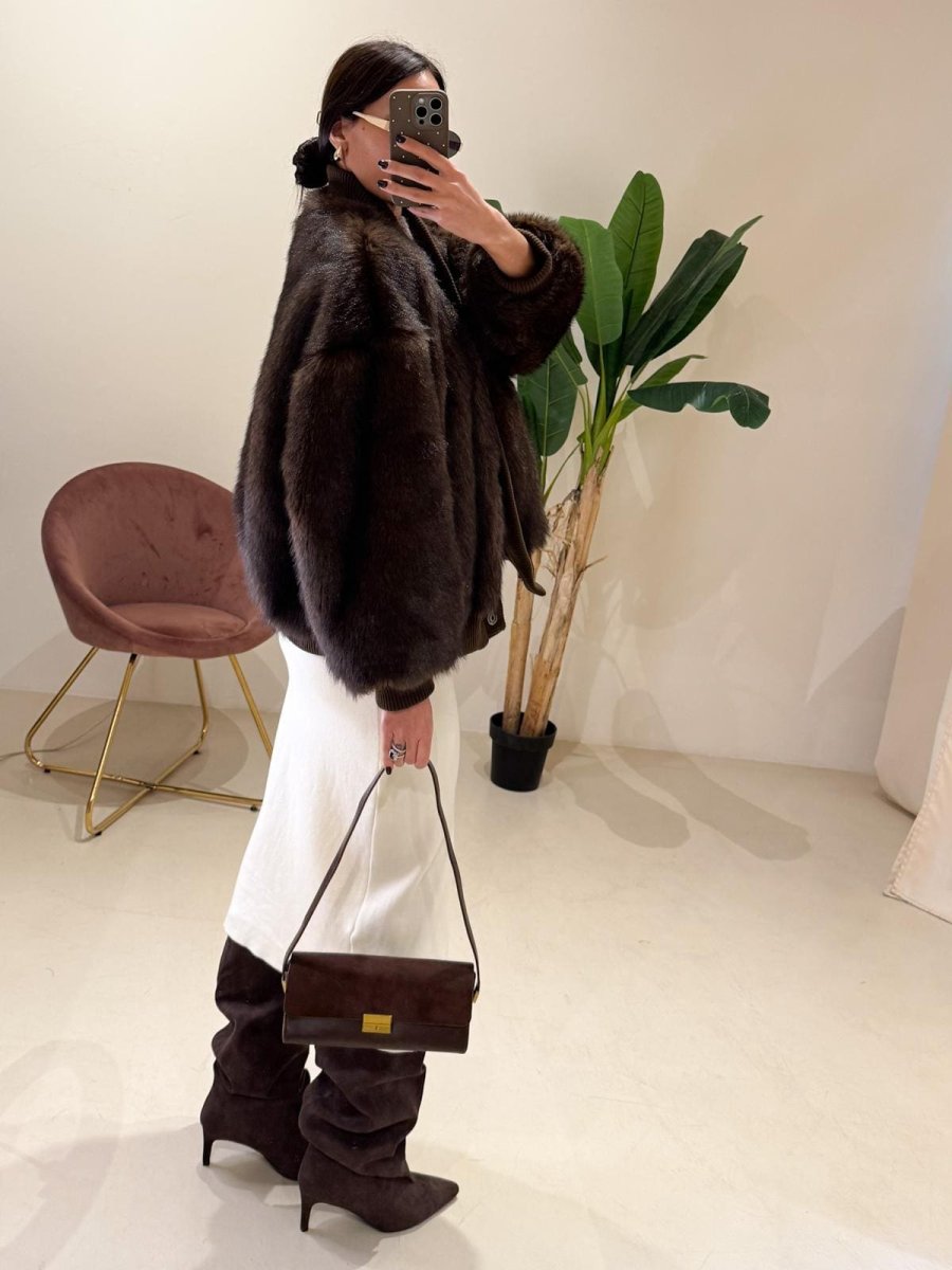 Ecofur Bomber brown - immagine 4