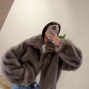 Ecofur bomber taupe