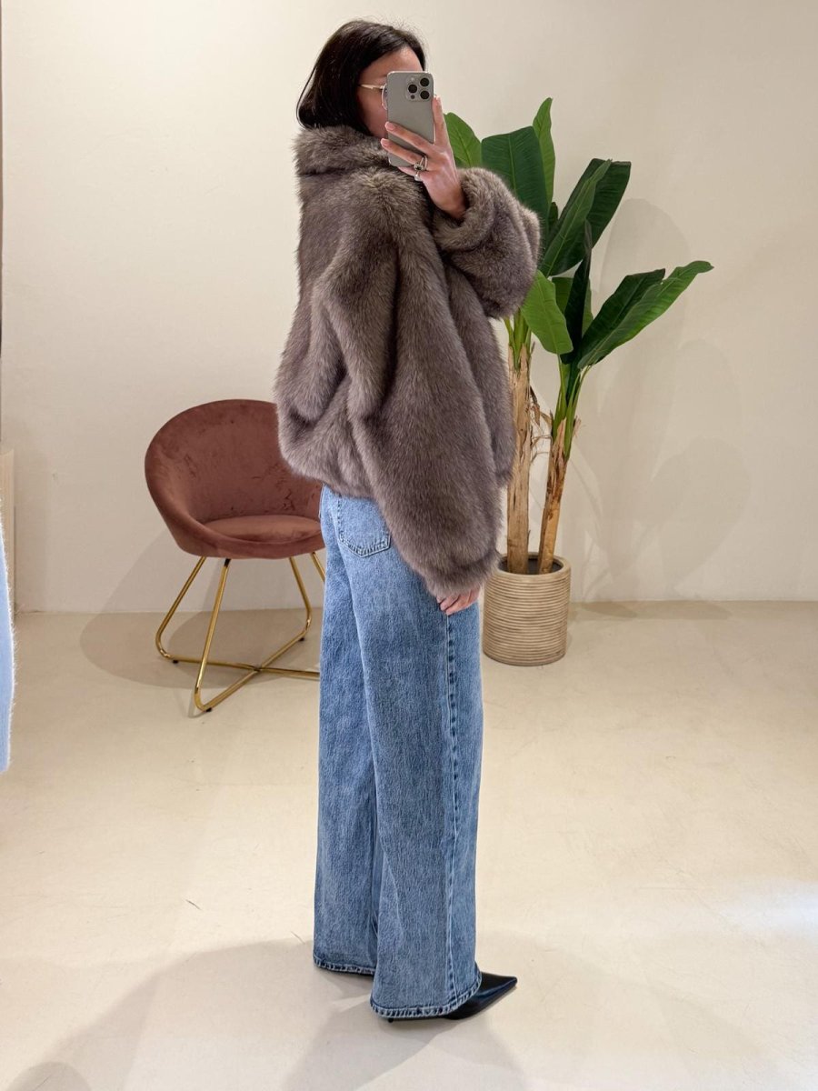 Ecofur bomber taupe - immagine 4