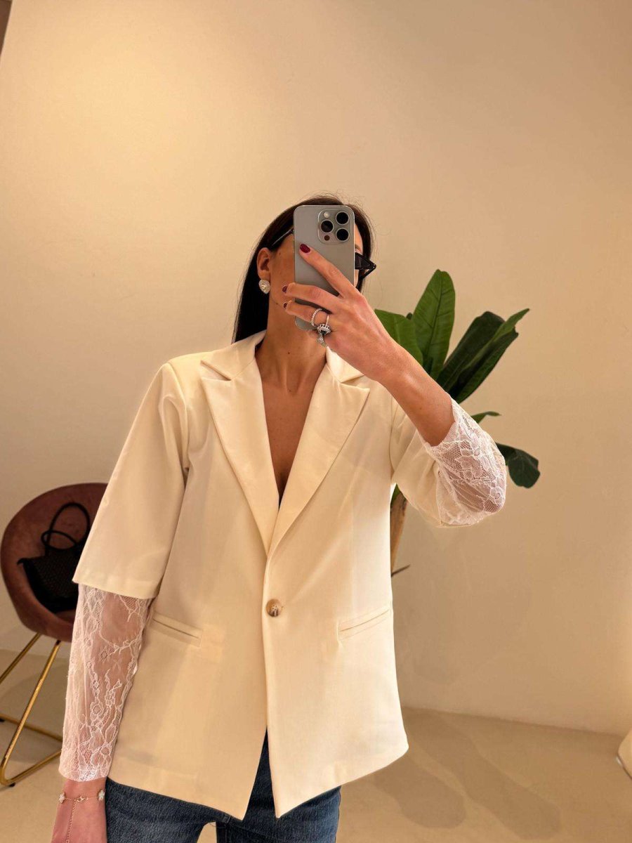 Blazer manica pizzo - immagine 5