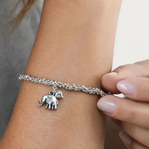 Bracciale Elastico Ciondolo Elefante