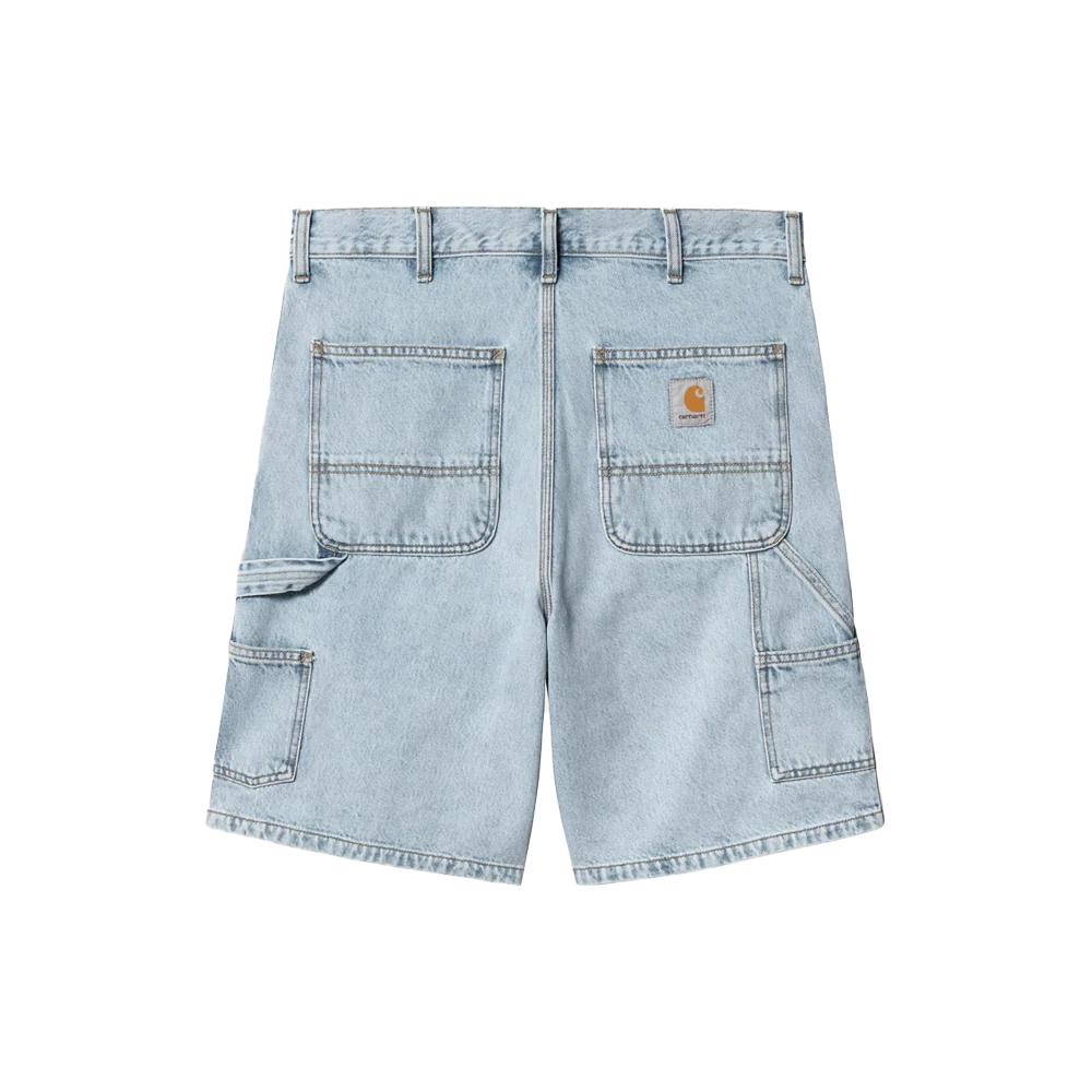 Carhartt WIP Double Knee Short - Blue (Heavy stone bleached) - immagine 3