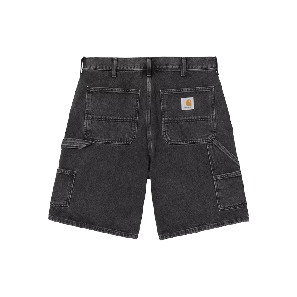 Carhartt WIP Double Knee Short - Black (Stone washed) - immagine 3