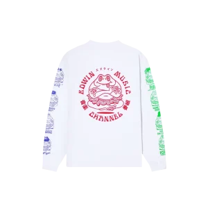 Edwin Music Channel Longsleeve T-shirt - White