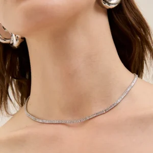 Collana tennis baguette