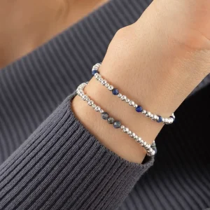 2 Bracciali Elastici Lapislazzuli