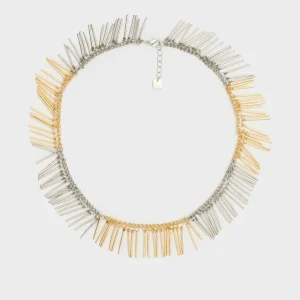 Collana girocollo frange bicolor