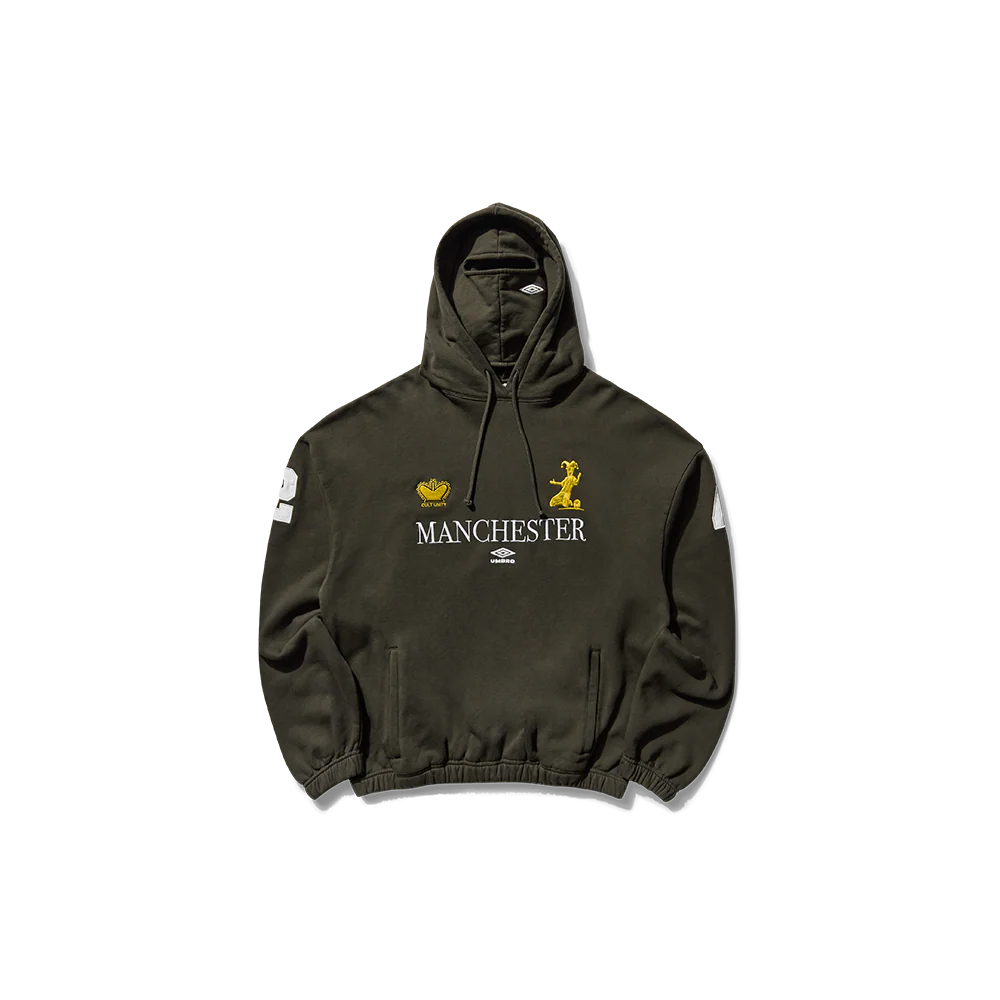 Umbro Manc masked Hoodie - Dark Olive - immagine 2