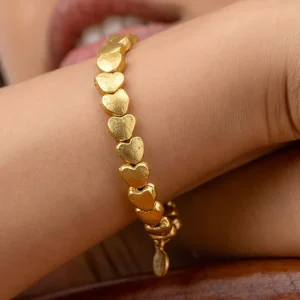 Bracciale Elastico Cuori Lisci