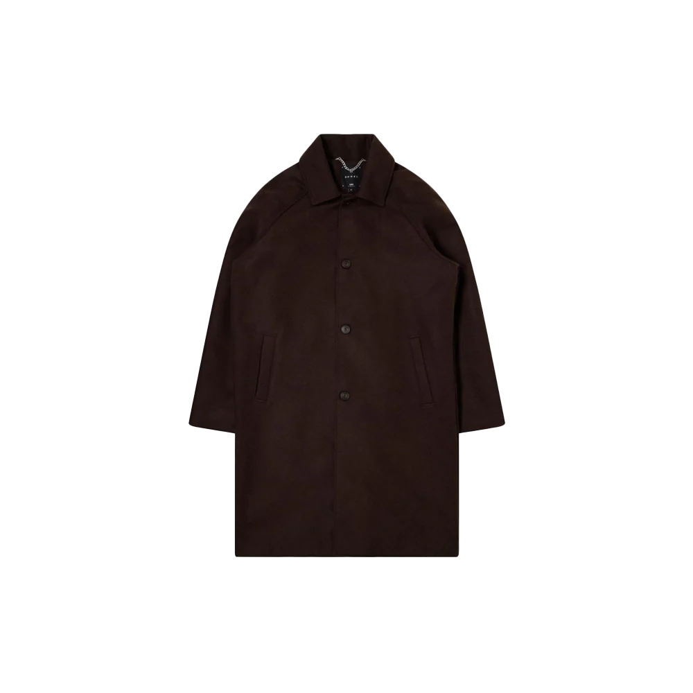 Edwin Mac Wool Coat - Dark Brown
