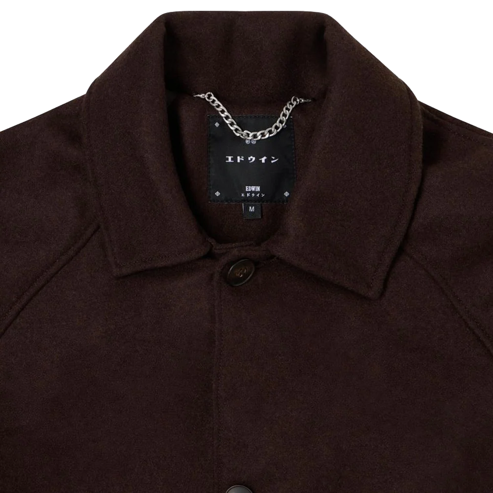 Edwin Mac Wool Coat - Dark Brown - immagine 4